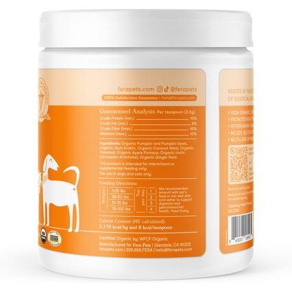 Fera Pets, Pumpkin Plus Fiber Support for Dogs and Cats. 227 gr.
