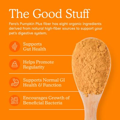 Fera Pets, Pumpkin Plus Fiber Support for Dogs and Cats. 227 gr.