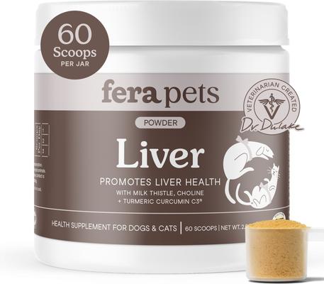 Liver Support with Milk Thistle & Turmeric Powder for Dogs & Cats, 2.5-oz jar