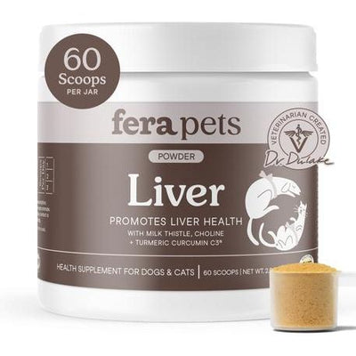 Fera Pets, Liver Support for Dogs and Cats. 60 scoops