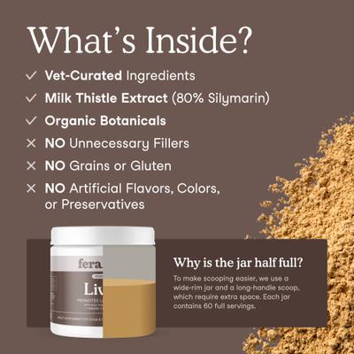 Liver Support with Milk Thistle & Turmeric Powder for Dogs & Cats, 2.5-oz jar