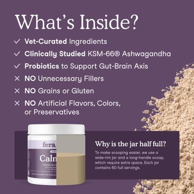 Calming Support Powder Supplement for Dogs & Cats, 2.5-oz jar