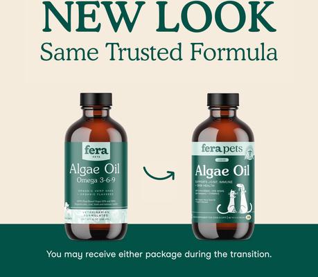 Algae Oil Vegan Omega-3s Supplement for Dogs & Cats, 8-fl oz bottle