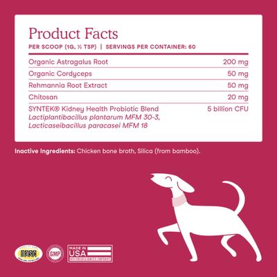 Kidney Support Powdered Supplement for Dogs, 2.1-oz jar