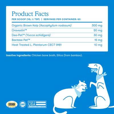 Dental Support Powder Supplement for Dogs & Cats, 2.1-oz jar