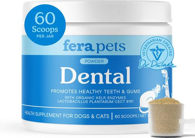 Dental Support Powder Supplement for Dogs & Cats, 2.1-oz jar