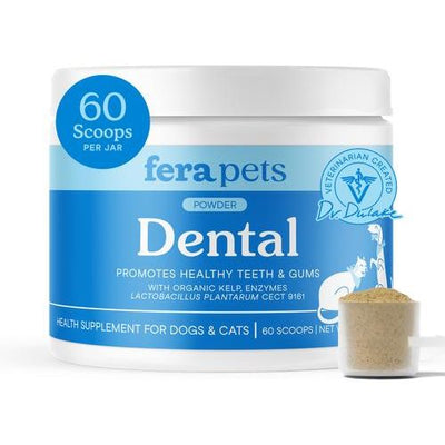 Fera Pets, Fresh Breath Dental Support for Dogs and Cats. 60 scoops