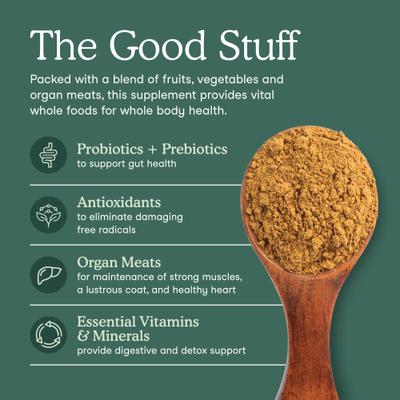 Whole Food Multivitamin Powder Topper for Dogs & Cats, 3.7-oz pouch