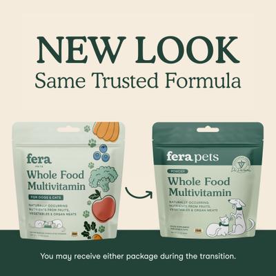 Whole Food Multivitamin Powder Topper for Dogs & Cats, 3.7-oz pouch
