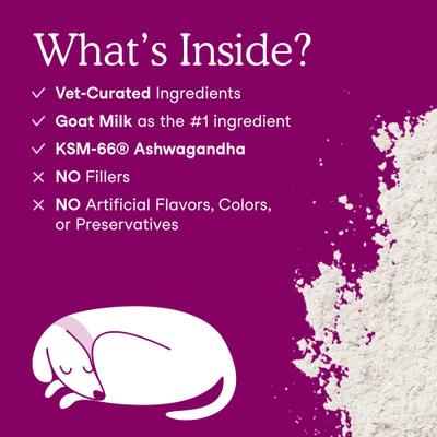 Calm Goat Milk Powder Supplement for Dogs & Cats, 6.34-oz pouch