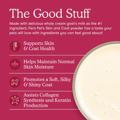 Skin & Coat Goat Milk Topper for Dogs & Cats, 6.34-oz pouch