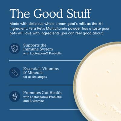 Multivitamin Goat Milk Topper for Dogs & Cats, 6.34-oz pouch