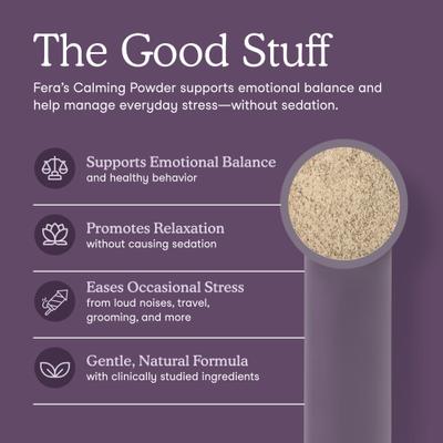 Calming Support Powder Supplement for Dogs & Cats, 2.5-oz jar