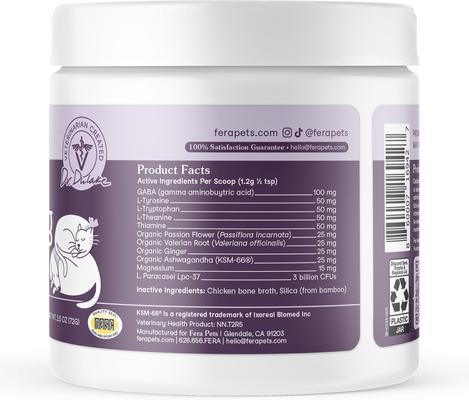 Calming Support Powder Supplement for Dogs & Cats, 2.5-oz jar