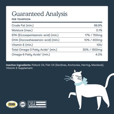 Fish Oil + Vitamin E Supplement for Dog & Cat, 8-fl oz bottle