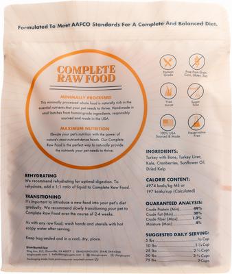 Complete Raw Food Turkey Freeze-Dried Dog Food, 14-oz bag