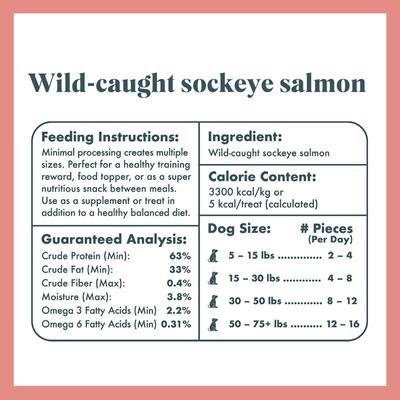 Wild Salmon Bites Freeze-Dried Dog Treats, 3.5-oz bag