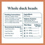 Whole Duck Heads Dehydrated Dog Treats, 3 count