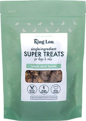 Whole Duck Hearts Freeze-Dried Dog Treats, 3.5-oz bag