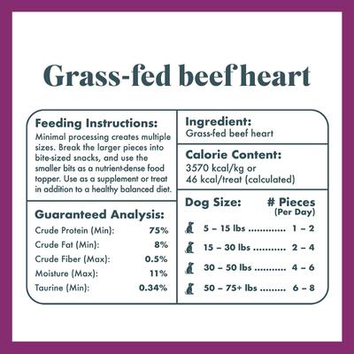 Beef Heart Jerky Dog Treats, 4-oz bag