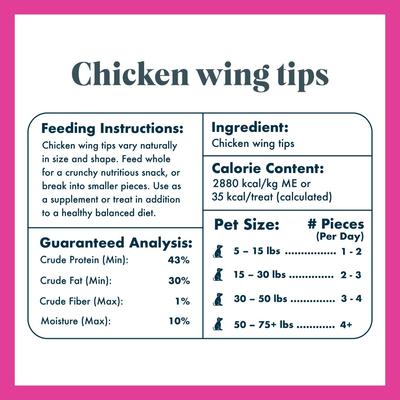 Chicken Wing Tips Dehydrated Dog Treats, 30 count