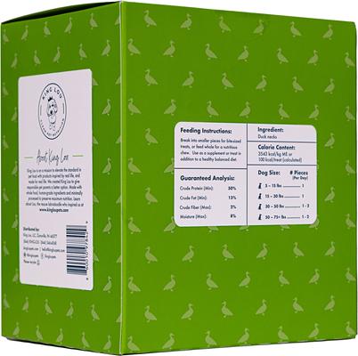 Whole Duck Necks Dehydrated Dog Treats, 20 count