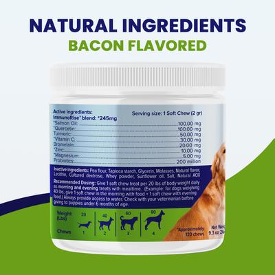 Allergy CZN Bacon Flavored Supplement for Dogs, 120 count, 9.3-oz bottle