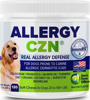 Allergy CZN Bacon Flavored Supplement for Dogs, 120 count, 9.3-oz bottle