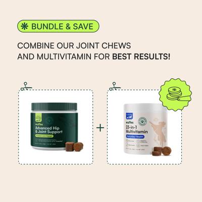 23-in-1 Multivitamin + Hip & Joint Supplement for Small & Medium Breed Dogs, 90 count