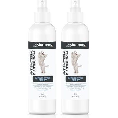 Spray medicado antibacteriano y antimicótico para perros y gatos, botella de 8 onzas líquidas, paquete de 2