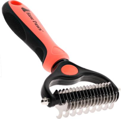 Dual Sided Undercoat Rake Dog & Cat Dematting Tool, Orange