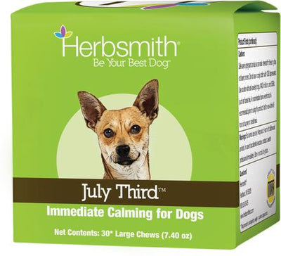 July Third Large Chew Calming Supplement for Dogs, 30 count