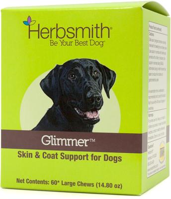 Glimmer Large Chew Skin & Coat Supplement for Dogs, 60 count