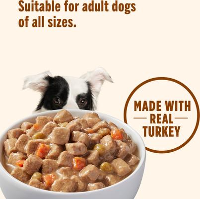 Whole Health Blend Chunks in Gravy Turkey, Brown Rice, Peas & Carrots Canned Dog Food, 13-oz can, case of 12