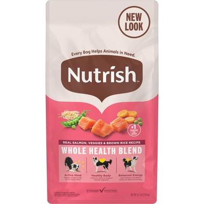 Alimento seco para perros Whole Health Blend con salmón real, verduras y arroz integral, digestión suave, bolsa de 13 lb