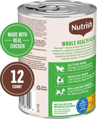 Whole Health Blend Chunks in Gravy Real Chicken & Veggies Dog Wet Food, 13-oz can, 12 count
