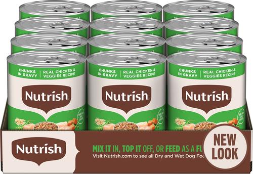 Whole Health Blend Chunks in Gravy Turkey, Brown Rice, Peas & Carrots Canned Dog Food, 13-oz can, case of 12