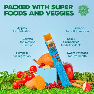 Brothcicles Turkey Bone Broth Flavor with Superfoods for Hydration Dog & Cat Wet Food Topper, 2-oz pouch, case of 6