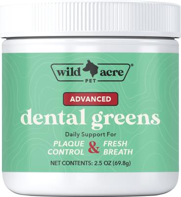 Advanced Dental Greens Powder Supplement for Dogs, 2.5-oz jar