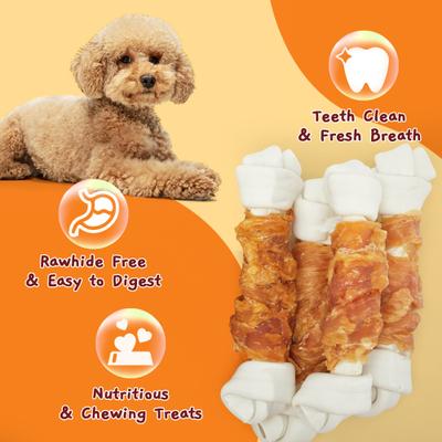 6.5-inch Real Chicken Wrapped Bones Rawhide-Free Dog Chews, 10.6-oz bag