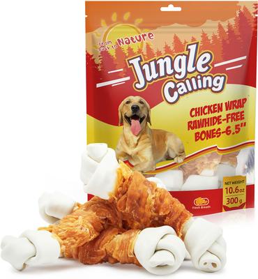 6.5-inch Real Chicken Wrapped Bones Rawhide-Free Dog Chews, 10.6-oz bag