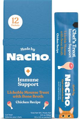 Immunity Support with Bone Broth Mousse Grain-Free Lickable Cat Treat, 0.5-oz tube, 12 count