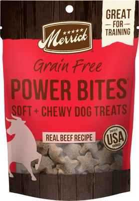 Power Bites Real Texas Beef Recipe Grain-Free Soft & Chewy Dog Treats, 6-oz bag