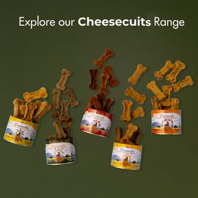 Galletas de queso totalmente naturales con zanahoria, espinacas y huevos sin cereales. Premios crujientes para el entrenamiento de perros, lata de 3.53 oz.