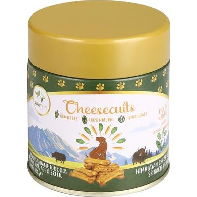 Galletas de queso sin cereales totalmente naturales con manzana, canela y huevos. Premios crujientes para el entrenamiento de perros, lata de 3.53 oz.