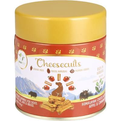 Galletas de queso sin cereales totalmente naturales con manzana, canela y huevos. Premios crujientes para el entrenamiento de perros, lata de 3.53 oz.