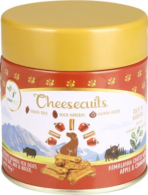 Galletas de queso totalmente naturales con zanahoria, espinacas y huevos sin cereales. Premios crujientes para el entrenamiento de perros, lata de 3.53 oz.