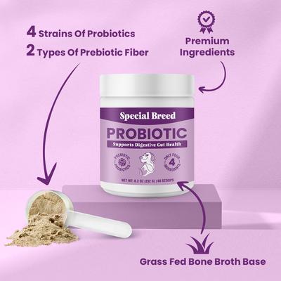 Probiotic Powder Digestive Supplement for Dogs, 8.2-fl oz bottle