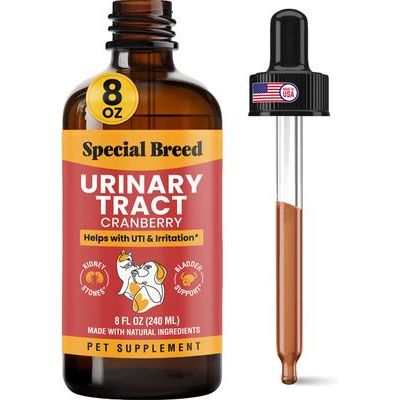 Suplemento para el tracto urinario con sabor a arándano para perros y gatos, botella de 8 onzas líquidas