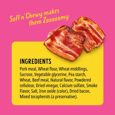 Zoomers Grain-Free Dry-Smoky Bacon Adult Crunchy Dog Treats, 22-oz tub